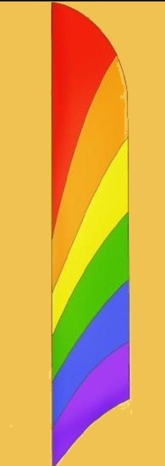 8' Rainbow Feather